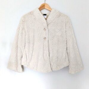 Patagonia Pelage Faux Fur Shawl Collar Jacket Cream XS